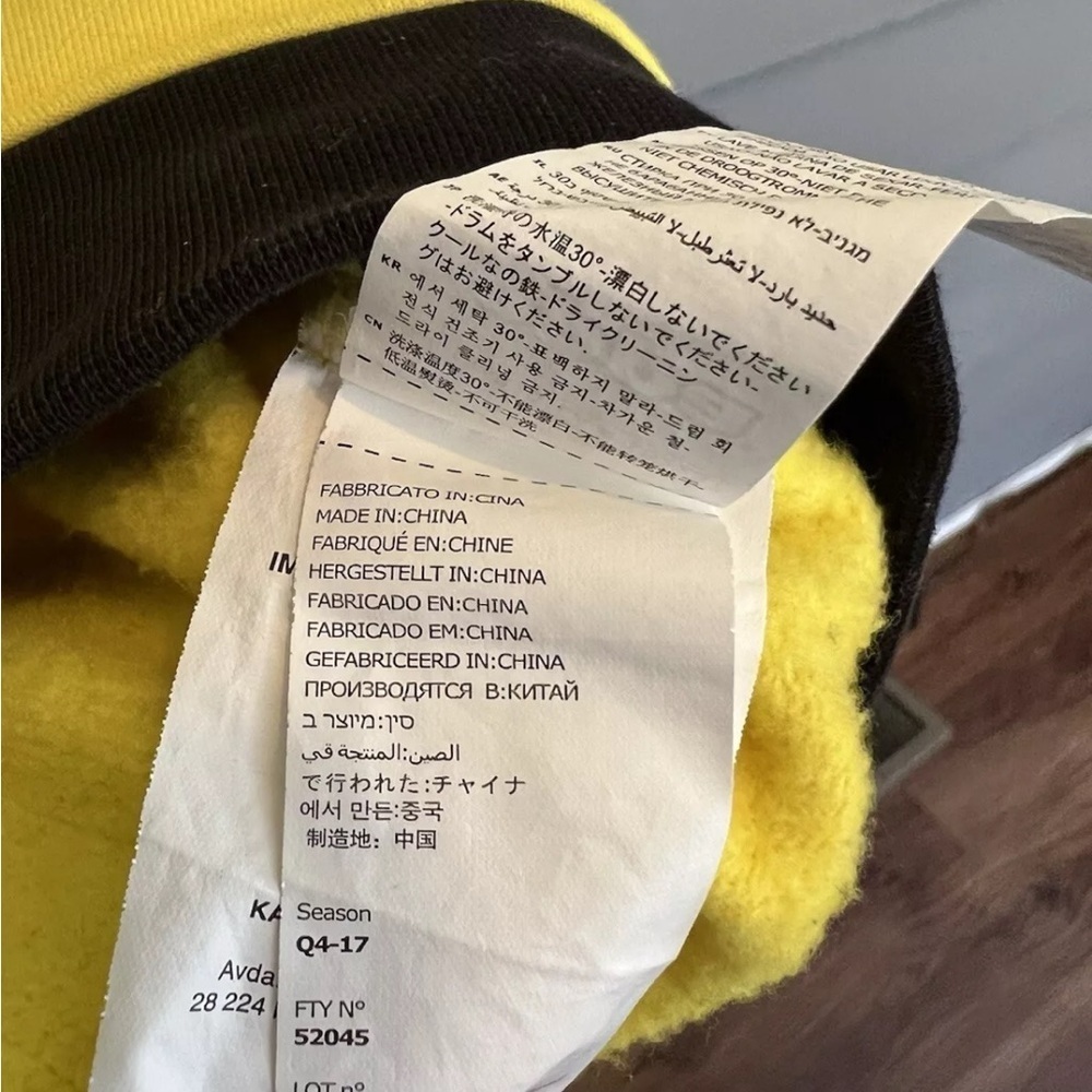 Kappa Hoodie  Yellow stripes Size M - Picture 5 of 9